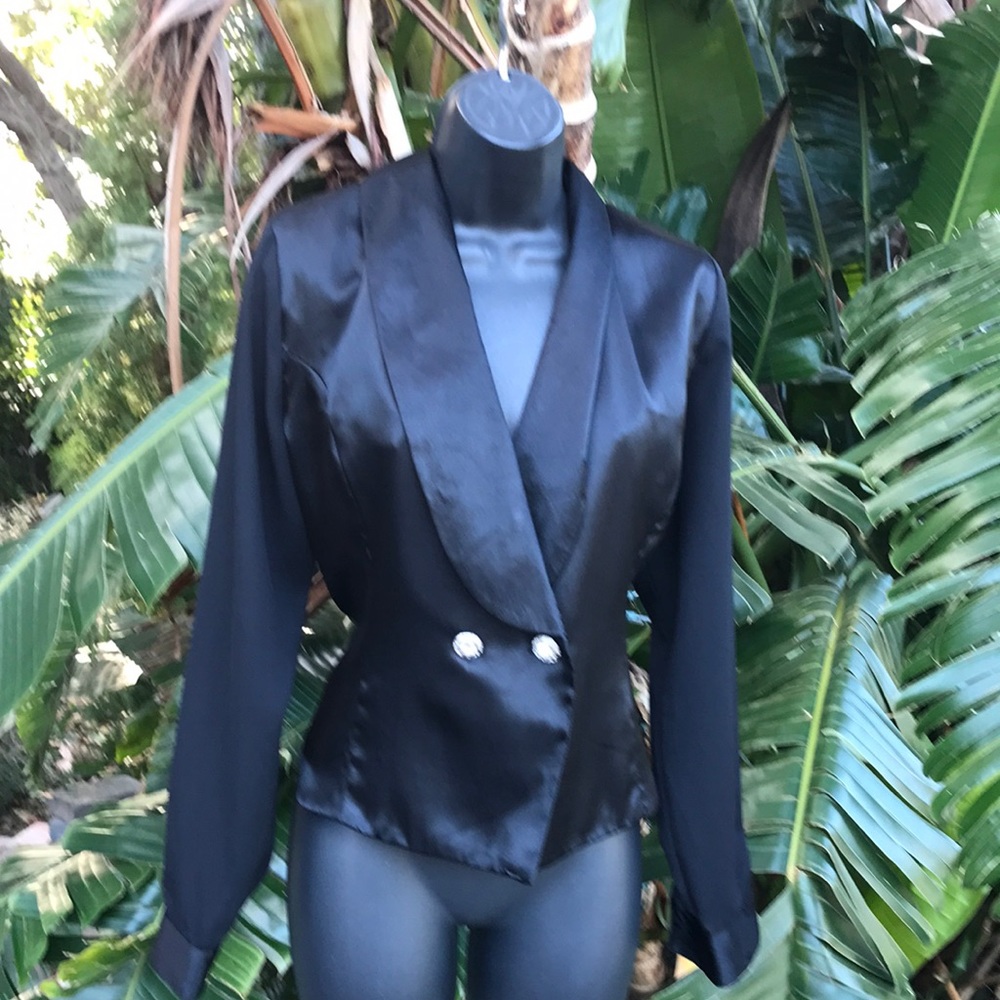 Vintage Jordan  puff sleeve tuxedo jacket